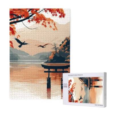 Puzzle Herbst,Puzzle 4000 Teile Landschaft Holzpuzzle Erwachsene mit Geschenkbox,Schwieriges,Unterhaltsames,Herausforderndes,Geeignet für Anfänger ab 14 Jahren,Geschenke für Männer/Frauen M-1937 von Yeogcohe
